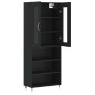 Highboard Schwarz 69,5x34x180 cm Holzwerkstoff Highboard Schwarz 69,5x34x180 cm Holzwerkstoff