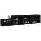 vidaXL Outdoor-Küchenschränke 4 Stk. Schwarz Massivholz Kiefer vidaXL Outdoor-Küchenschränke 4 Stk. Schwarz Massivholz Kiefer
