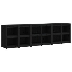 vidaXL Outdoor-Küchenschränke 4 Stk. Schwarz Massivholz Kiefer