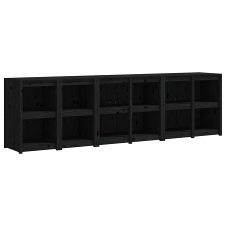 vidaXL Outdoor-Küchenschränke 4 Stk. Schwarz Massivholz Kiefer