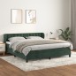 vidaXL Boxspringbett mit Matratze Dunkelgrün 200x200 cm Samt vidaXL Boxspringbett mit Matratze Dunkelgrün 200x200 cm Samt