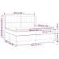 vidaXL Boxspringbett mit Matratze Creme 200x200 cm Kunstleder vidaXL Boxspringbett mit Matratze Creme 200x200 cm Kunstleder