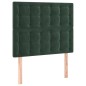 vidaXL Boxspringbett mit Matratze & LED Dunkelgrün 100x200 cm Samt vidaXL Boxspringbett mit Matratze & LED Dunkelgrün 100x200 cm Samt