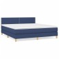 vidaXL Boxspringbett mit Matratze Blau 160x200 cm Stoff vidaXL Boxspringbett mit Matratze Blau 160x200 cm Stoff