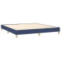 vidaXL Boxspringbett mit Matratze Blau 160x200 cm Stoff vidaXL Boxspringbett mit Matratze Blau 160x200 cm Stoff