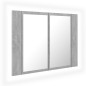 vidaXL LED-Bad-Spiegelschrank Betongrau 60x12x45 cm Acryl vidaXL LED-Bad-Spiegelschrank Betongrau 60x12x45 cm Acryl