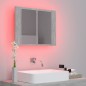 vidaXL LED-Bad-Spiegelschrank Betongrau 60x12x45 cm Acryl vidaXL LED-Bad-Spiegelschrank Betongrau 60x12x45 cm Acryl