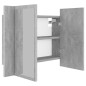 vidaXL LED-Bad-Spiegelschrank Betongrau 60x12x45 cm Acryl vidaXL LED-Bad-Spiegelschrank Betongrau 60x12x45 cm Acryl
