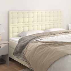 vidaXL Kopfteile 4 Stk. Creme 100x5x78/88 cm Kunstleder
