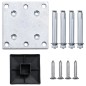 WPC Zaun-Set 1 Quadrat + 1 Schräge 273x186 cm Grau WPC Zaun-Set 1 Quadrat + 1 Schräge 273x186 cm Grau