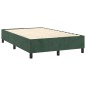 vidaXL Boxspringbett mit Matratze & LED Dunkelgrün 120x200 cm Samt vidaXL Boxspringbett mit Matratze & LED Dunkelgrün 120x200 cm Samt