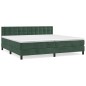 vidaXL Boxspringbett mit Matratze Dunkelgrün 200x200 cm Samt vidaXL Boxspringbett mit Matratze Dunkelgrün 200x200 cm Samt