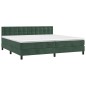 vidaXL Boxspringbett mit Matratze Dunkelgrün 200x200 cm Samt vidaXL Boxspringbett mit Matratze Dunkelgrün 200x200 cm Samt