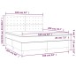 vidaXL Boxspringbett mit Matratze Grau 160x200 cm Kunstleder vidaXL Boxspringbett mit Matratze Grau 160x200 cm Kunstleder
