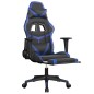vidaXL Gaming-Stuhl mit Massage & Fußstütze Schwarz & Blau Kunstleder vidaXL Gaming-Stuhl mit Massage & Fußstütze Schwarz & Blau Kunstleder