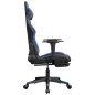 vidaXL Gaming-Stuhl mit Massage & Fußstütze Schwarz & Blau Kunstleder vidaXL Gaming-Stuhl mit Massage & Fußstütze Schwarz & Blau Kunstleder