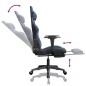 vidaXL Gaming-Stuhl mit Massage & Fußstütze Schwarz & Blau Kunstleder vidaXL Gaming-Stuhl mit Massage & Fußstütze Schwarz & Blau Kunstleder