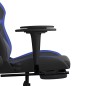 vidaXL Gaming-Stuhl mit Massage & Fußstütze Schwarz & Blau Kunstleder vidaXL Gaming-Stuhl mit Massage & Fußstütze Schwarz & Blau Kunstleder