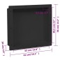 vidaXL Duschnische Mattschwarz 41x36x10 cm vidaXL Duschnische Mattschwarz 41x36x10 cm