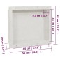 vidaXL Duschnische Mattweiß 41x51x10 cm vidaXL Duschnische Mattweiß 41x51x10 cm