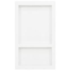 vidaXL Duschnische mit 2 Fächern Hochglanz-Weiß 41x69x9 cm