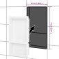 vidaXL Duschnische mit 2 Fächern Hochglanz-Weiß 41x69x9 cm vidaXL Duschnische mit 2 Fächern Hochglanz-Weiß 41x69x9 cm
