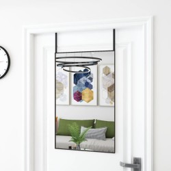 vidaXL Türspiegel Schwarz 50x80 cm Glas und Aluminium