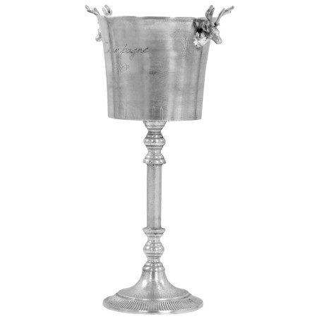 vidaXL Sektkühler Vollaluminium 39 x 29 x 71 cm Silbern
