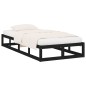 vidaXL Massivholzbett Schwarz 90x190 cm vidaXL Massivholzbett Schwarz 90x190 cm