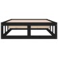 vidaXL Massivholzbett Schwarz 90x190 cm vidaXL Massivholzbett Schwarz 90x190 cm