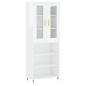 vidaXL Highboard Hochglanz-Weiß 69,5x34x180 cm Holzwerkstoff vidaXL Highboard Hochglanz-Weiß 69,5x34x180 cm Holzwerkstoff