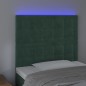 vidaXL LED Kopfteil Dunkelgrün 100x5x118/128 cm Samt vidaXL LED Kopfteil Dunkelgrün 100x5x118/128 cm Samt