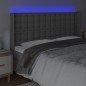 vidaXL LED Kopfteil Grau 163x16x118/128 cm Kunstleder vidaXL LED Kopfteil Grau 163x16x118/128 cm Kunstleder