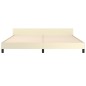 vidaXL Bettgestell mit Kopfteil Creme 200x200 cm Kunstleder vidaXL Bettgestell mit Kopfteil Creme 200x200 cm Kunstleder