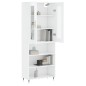 vidaXL Highboard Hochglanz-Weiß 69,5x34x180 cm Holzwerkstoff vidaXL Highboard Hochglanz-Weiß 69,5x34x180 cm Holzwerkstoff