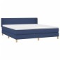vidaXL Boxspringbett mit Matratze Blau 160x200 cm Stoff vidaXL Boxspringbett mit Matratze Blau 160x200 cm Stoff