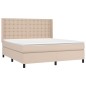 vidaXL Boxspringbett mit Matratze & LED Cappuccino-Braun 180x200cm vidaXL Boxspringbett mit Matratze & LED Cappuccino-Braun 180x200cm