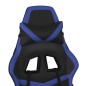 vidaXL Gaming-Stuhl mit Fußstütze Schwarz und Blau Kunstleder vidaXL Gaming-Stuhl mit Fußstütze Schwarz und Blau Kunstleder