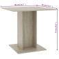 vidaXL Esstisch Sonoma-Eiche 80x80x75 cm Holzwerkstoff vidaXL Esstisch Sonoma-Eiche 80x80x75 cm Holzwerkstoff