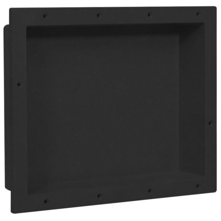 vidaXL Duschnische Mattschwarz 41x51x10 cm