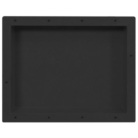 vidaXL Duschnische Mattschwarz 41x51x10 cm