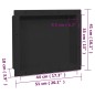 vidaXL Duschnische Mattschwarz 41x51x10 cm vidaXL Duschnische Mattschwarz 41x51x10 cm