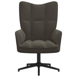 vidaXL Relaxsessel Dunkelgrau Samt