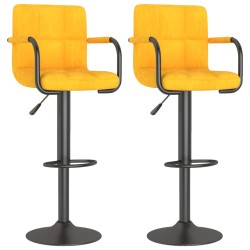 vidaXL Barhocker 2 Stk. Senfgelb Samt 