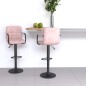 vidaXL Barhocker 2 Stk. Rosa Samt vidaXL Barhocker 2 Stk. Rosa Samt