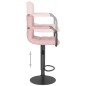vidaXL Barhocker 2 Stk. Rosa Samt vidaXL Barhocker 2 Stk. Rosa Samt