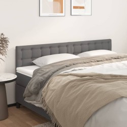 vidaXL Kopfteile 2 Stk. Grau 80x5x78/88 cm Kunstleder