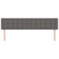 vidaXL Kopfteile 2 Stk. Grau 80x5x78/88 cm Kunstleder