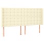 vidaXL LED Kopfteil Creme 203x16x118/128 cm Kunstleder vidaXL LED Kopfteil Creme 203x16x118/128 cm Kunstleder