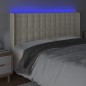 vidaXL LED Kopfteil Creme 203x16x118/128 cm Kunstleder vidaXL LED Kopfteil Creme 203x16x118/128 cm Kunstleder